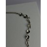 925 Sterling Silver Ocean Style Necklace Length 21/ 19 Inch