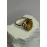 925 Sterling Silver Citrine Ring Size 7