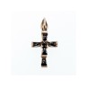 925 Sterling Silver Black Agate Cross Pendant