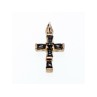 925 Sterling Silver Black Agate Cross Pendant