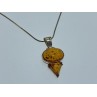 925 Sterling Silver Amber Chain with Pendant