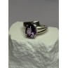 925 Sterling Silver Amethyst Ring Size 7.5