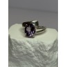 925 Sterling Silver Amethyst Ring Size 7.5