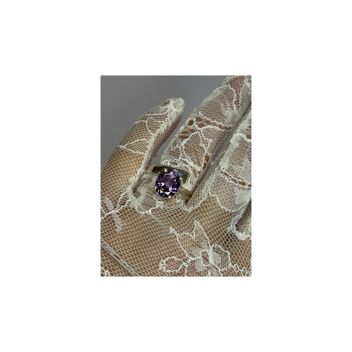 925 Sterling Silver Amethyst Ring Size 7.5