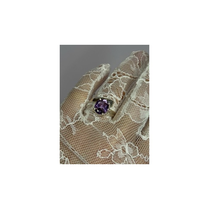 925 Sterling Silver Amethyst Ring Size 7.5