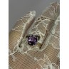 925 Sterling Silver Amethyst Ring Size 7.5