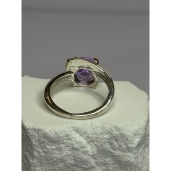 925 Sterling Silver Amethyst Ring Size 7.5