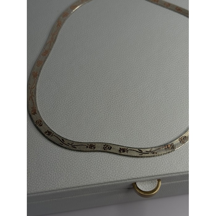 Italy Milor Elegant 925 Sterling Silver Flower Necklace Length 20 Inch