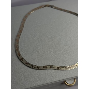 Italy Milor Elegant 925 Sterling Silver Flower Necklace Length 20 Inch