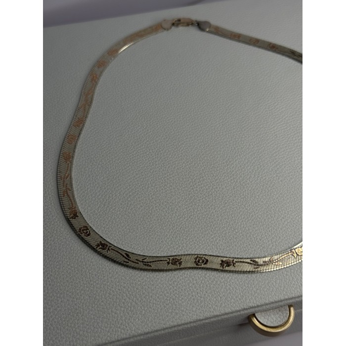 Italy Milor Elegant 925 Sterling Silver Flower Necklace Length 20 Inch