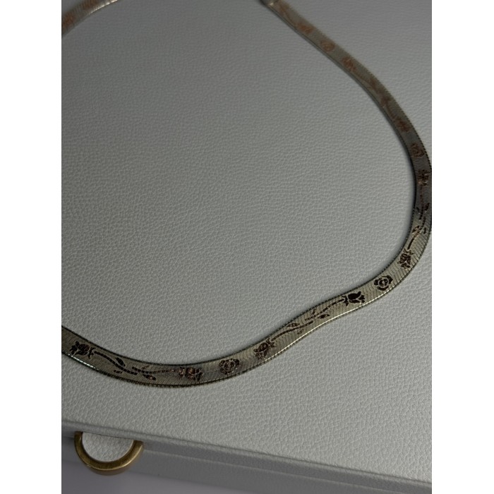 Italy Milor Elegant 925 Sterling Silver Flower Necklace Length 20 Inch