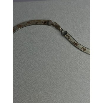 Italy Milor Elegant 925 Sterling Silver Flower Necklace Length 20 Inch