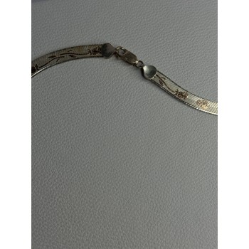 Italy Milor Elegant 925 Sterling Silver Flower Necklace Length 20 Inch