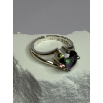 925 Sterling Silver Alexandrite Ring Size 7.5