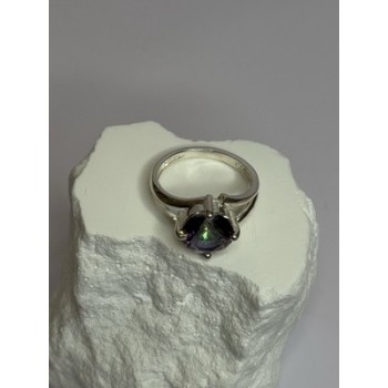 925 Sterling Silver Alexandrite Ring Size 7.5