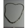 Beautiful Elegant 925 Sterling Silver Diamond Necklace Length 18 Inch