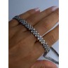 Beautiful Elegant 925 Sterling Silver Diamond Necklace Length 18 Inch