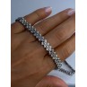 Beautiful Elegant 925 Sterling Silver Diamond Necklace Length 18 Inch