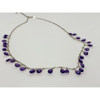 925 Sterling Silver Jewelry Glass Necklace