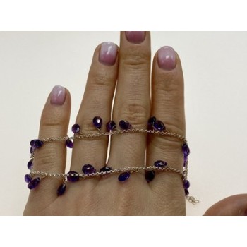 925 Sterling Silver Jewelry Glass Necklace