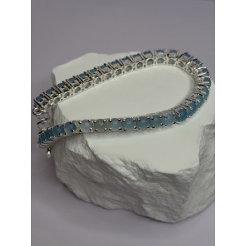 925 Sterling Silver Blue Moonstone Bracelet Length Min 7.5 Inch Max 8.5 Inch