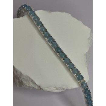 925 Sterling Silver Blue Moonstone Bracelet Length Min 7.5 Inch Max 8.5 Inch