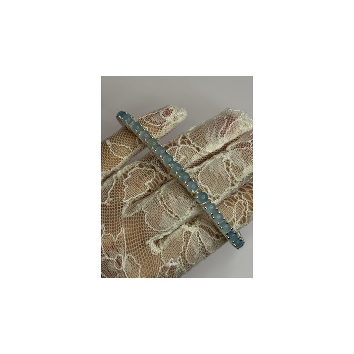 925 Sterling Silver Blue Moonstone Bracelet Length Min 7.5 Inch Max 8.5 Inch