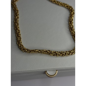 Italy 925 Sterling Silver Gold Plated Chain Necklace Length 18 Inch