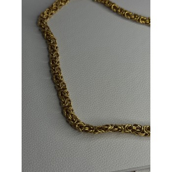 Italy 925 Sterling Silver Gold Plated Chain Necklace Length 18 Inch