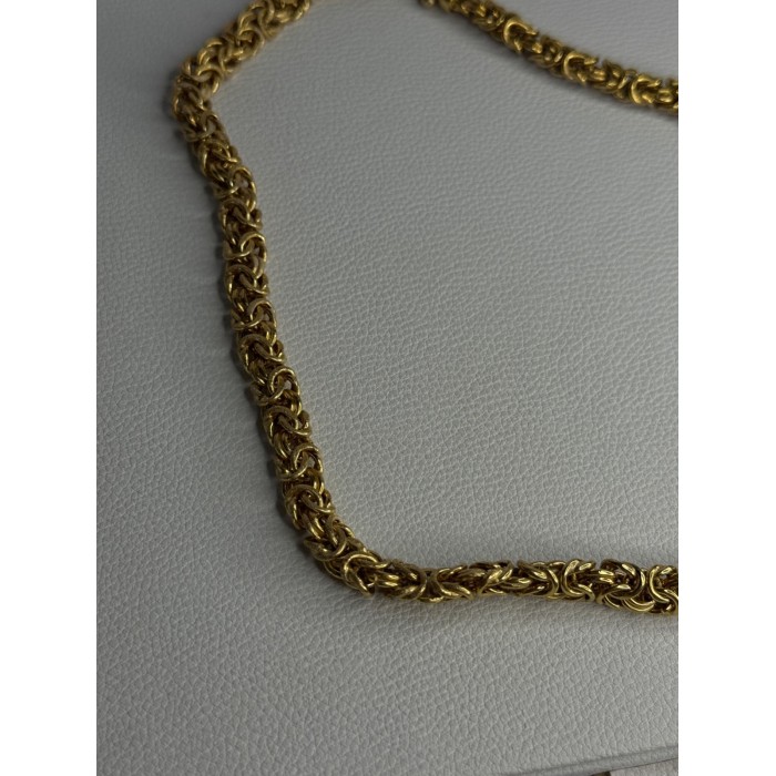 Italy 925 Sterling Silver Gold Plated Chain Necklace Length 18 Inch
