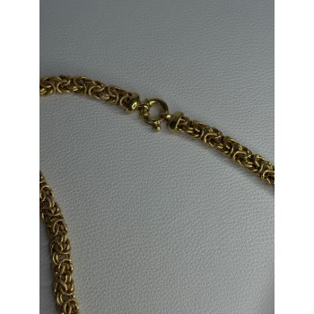 Italy 925 Sterling Silver Gold Plated Chain Necklace Length 18 Inch