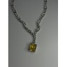 Beautiful 925 Sterling Silver Citrine & Beryl Necklace Length 18 Inch