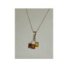 Vintage 925 Sterling Silver Amber Chain with Pendant