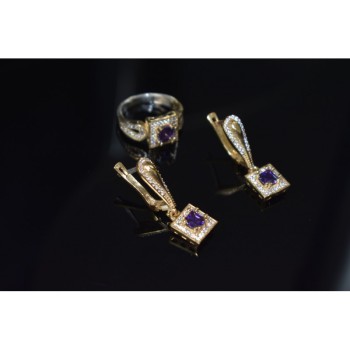 925 Sterling Silver Tanzanite & CZ Jewelry Set Turkey