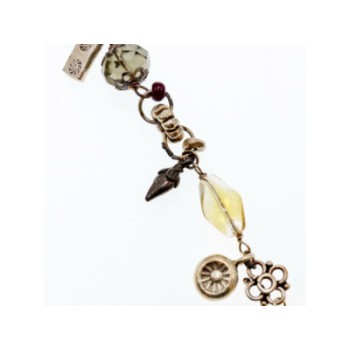 925 STERLING SILVER JEWELRY GLASS DOUBLE BRACELET