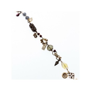 925 STERLING SILVER JEWELRY GLASS DOUBLE BRACELET