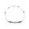 925 STERLING SILVER JEWELRY GLASS DOUBLE BRACELET