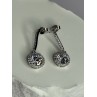 925 Sterling Silver Dream CZ Earrings Length 1.05 Inch