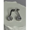925 Sterling Silver Dream CZ Earrings Length 1.05 Inch