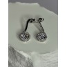 925 Sterling Silver Dream CZ Earrings Length 1.05 Inch
