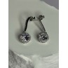 925 Sterling Silver Dream CZ Earrings Length 1.05 Inch