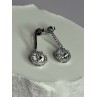 925 Sterling Silver Dream CZ Earrings Length 1.05 Inch