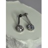925 Sterling Silver Dream CZ Earrings Length 1.05 Inch