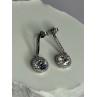 925 Sterling Silver Dream CZ Earrings Length 1.05 Inch