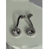 925 Sterling Silver Dream CZ Earrings Length 1.05 Inch
