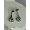 925 Sterling Silver Dream CZ Earrings Length 1.05 Inch