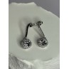 925 Sterling Silver Dream CZ Earrings Length 1.05 Inch