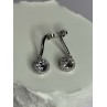 925 Sterling Silver Dream CZ Earrings Length 1.05 Inch