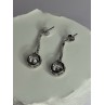 925 Sterling Silver Dream CZ Earrings Length 1.05 Inch