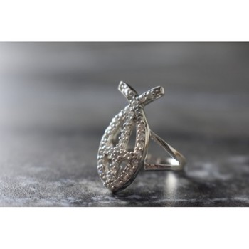 925 Sterling Silver Goshenite Ring Size 6.5